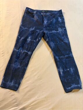 Lauren Ralph Lauren Women's Slim Straight Tie-Dye Jeans in Blue
